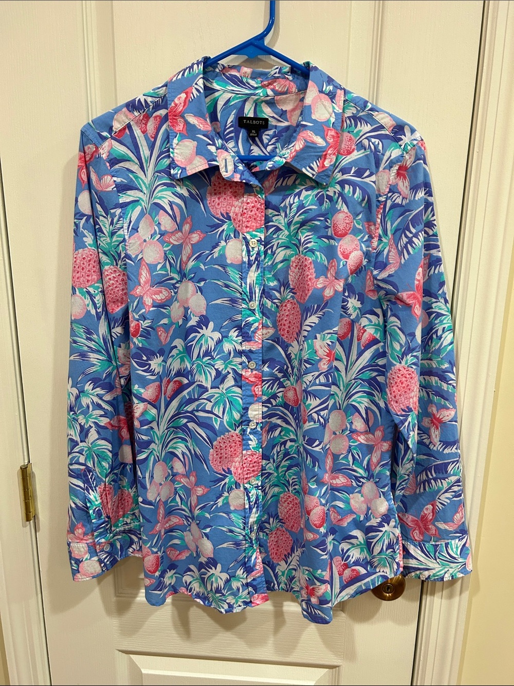 Talbots Long Sleeve Tropical Shirt